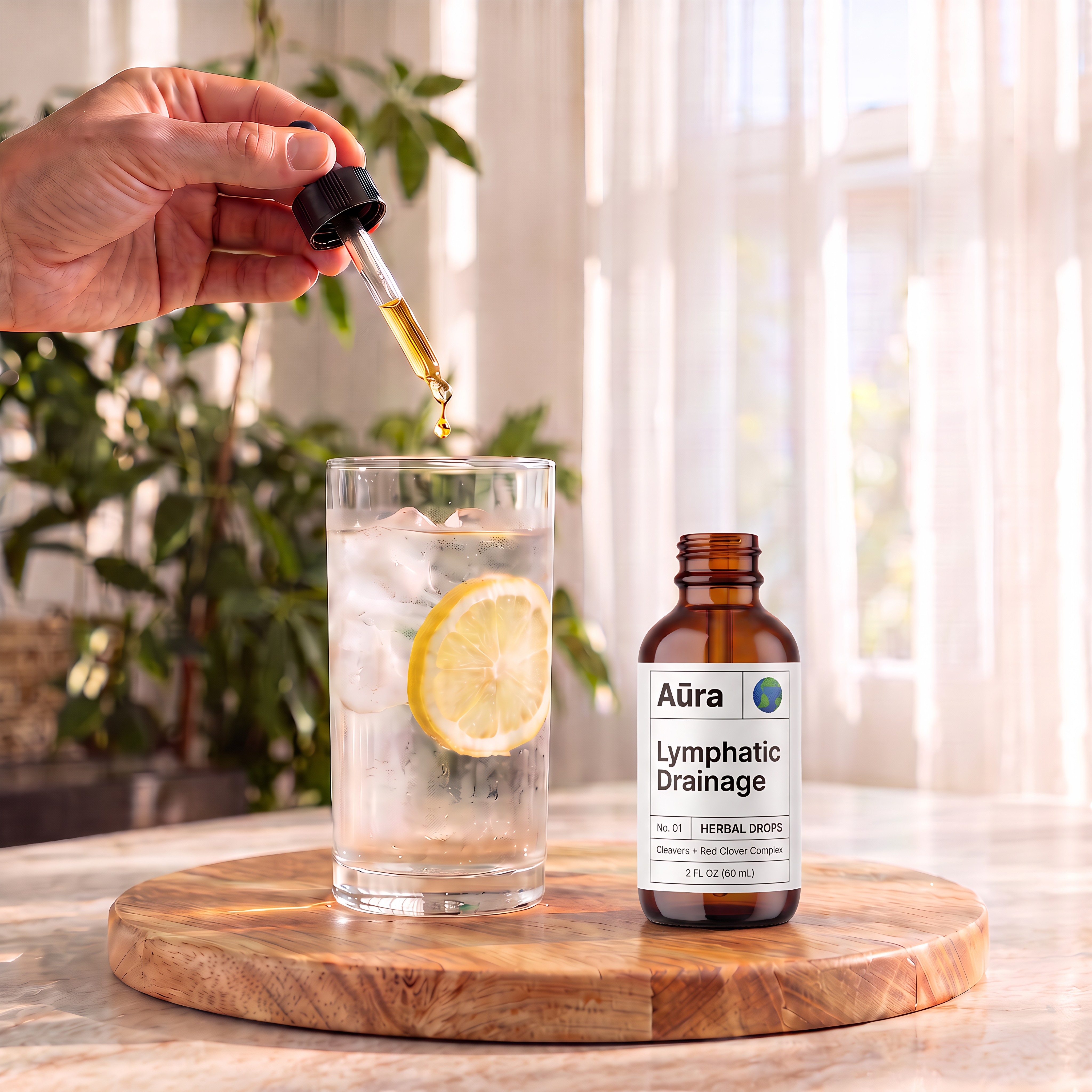 Add Aura drops to water